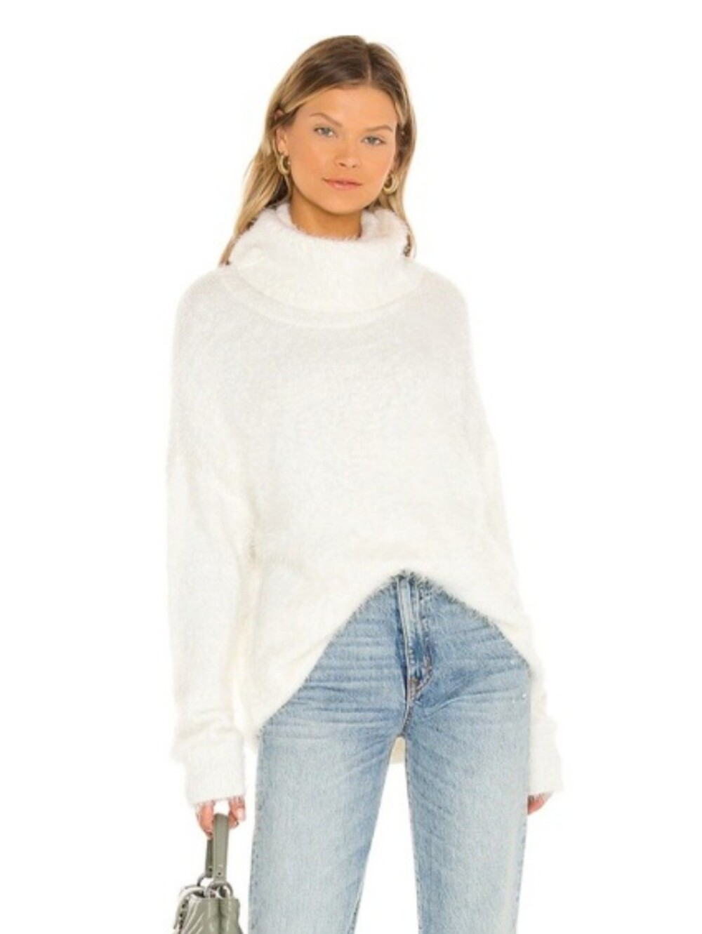 Show Me Your Mumu Fatima Turtleneck Sweater in Cream Sz M